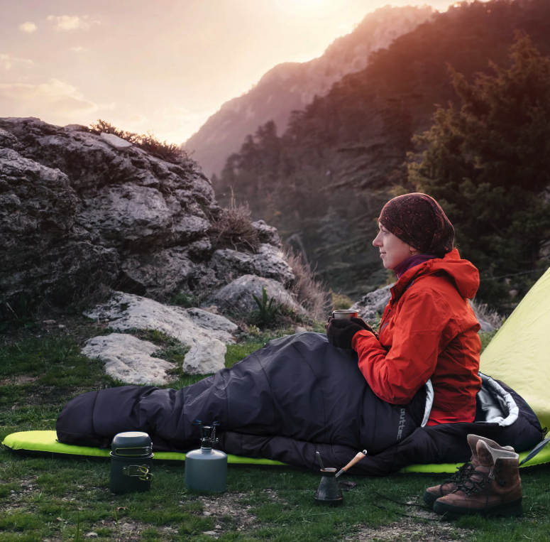 Спальний мішок кокон Outtec Mummy демісезон синій Київ - фото 8