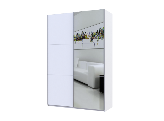 Шкаф-купе двухдверный Doros G-Caiser 160х60х240 см Белый/Зеркало (DRS-011011) Львов