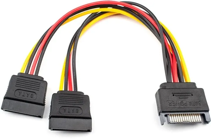 Кабель для видеокарт (штекер SATA - 2 гнезда SATA), 15см Полтава - изображение 1