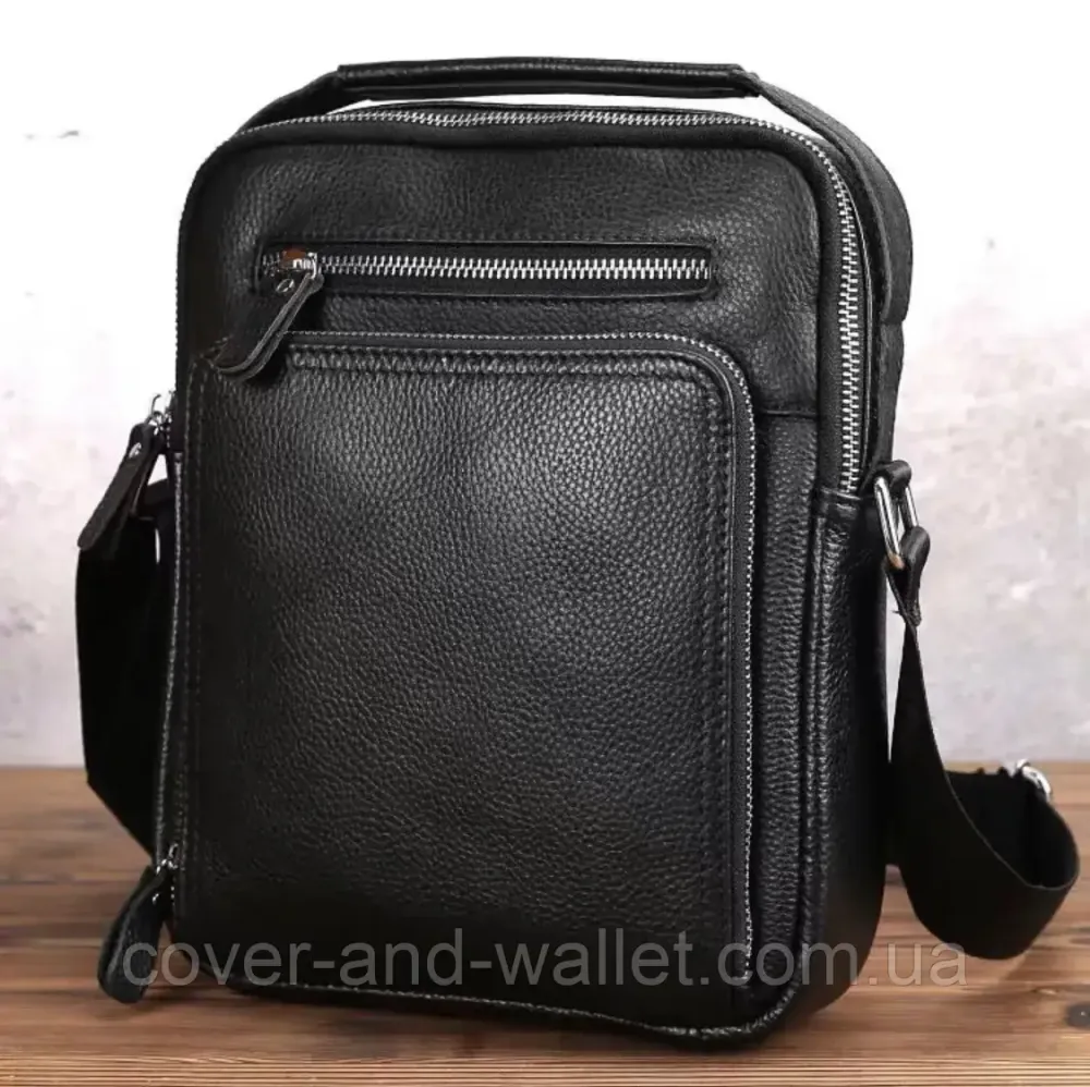 Мужская вертикальная кожаная сумка барсетка с ручкой Rekarti Киев - изображение 1