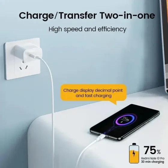 Кабель USB Type-C 1 м, 5 А, Fast Charging для зарядки и передачи данных Киев