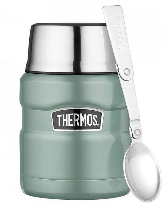 Термос для їжі з ложкою 0,47 літрів Thermos "King Food Flask Duck Egg" (173028) Неіржавка сталь Нововолинськ - фото 2