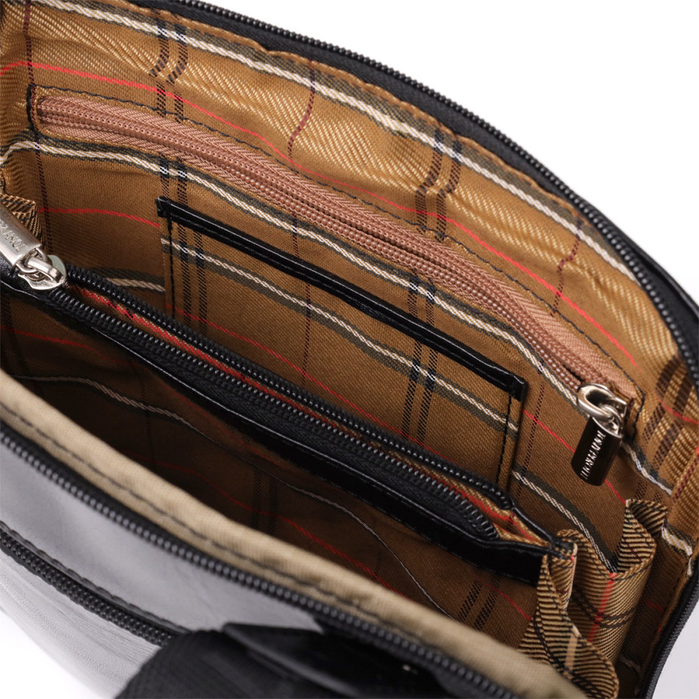 Мужская сумка через плечо из гладкой натуральной кожи Tony Perotti 20855_1 (9137-20 nero) Черный Киев - изображение 8