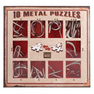 Набор головоломок 10 Metall Puzzles red Eureka 3D Puzzle 473358, 10 головоломок Винница - изображение 3