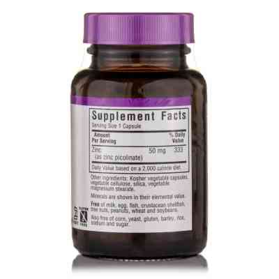 Мінерали Bluebonnet Nutrition Цинк Пиколинат 50мг, 50 гелевих капсул (BLB-00738) Вінниця