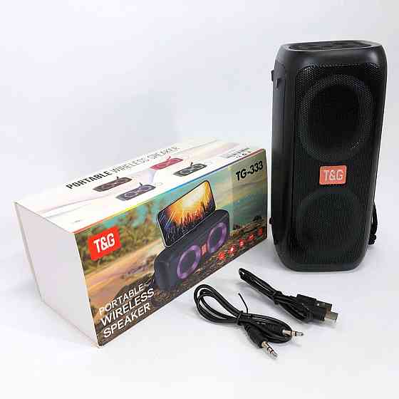 Портативная колонка с led подсветкой TG333, Блютуз колонка с качественным звуком и подсветкой YI-39 Львов