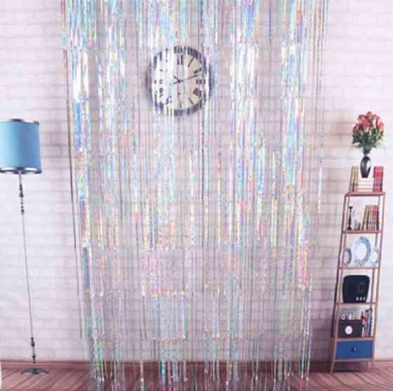 Дождик для фотозоны с голограммой 3 м на 1 м серебристый Киев