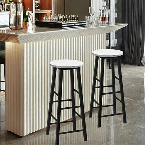 Комплект стільців Costway Eugad з підставкою для ніг Київ - фото 1