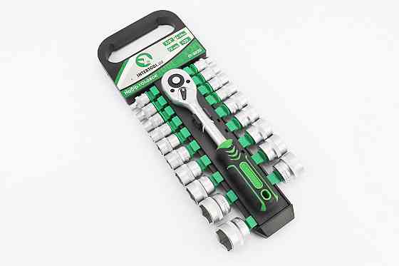 Набір головок торцевих з тріскачкою 3/8" CrV 72 зуба 19шт (6/7/8/9/10/11/12/13/14/15/16/17/18/19/20/21/22/23/24мм) ET-6020 Київ