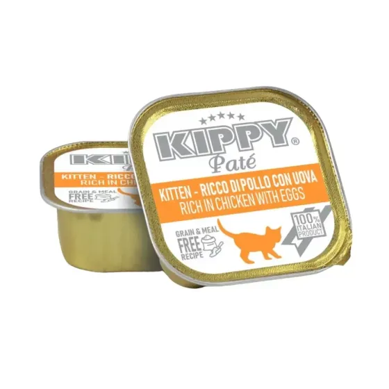 Влажный корм KIPPY Pate Kitten Chicken with Eggs для котят с курицей и яйцом в виде паштета 90 г Винница