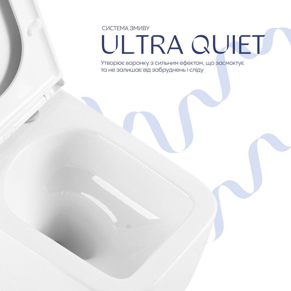 Готове рішення Qtap для ванної кімнати: підвісний унітаз Gemini Ultra Quiet 520×360×350 + комплект інсталяції Nest 4 в 1 Київ - фото 5