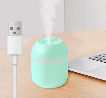 Портативний ультразвуковий зволожувач повітря 220 мл зелений Київ - фото 3