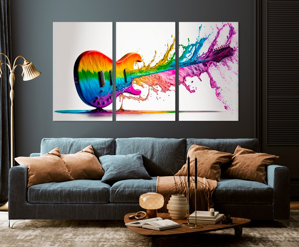 Модульная картина в гостиную / спальню  Гітара Арт    ART-217_3A 70х130 см Киев - изображение 3