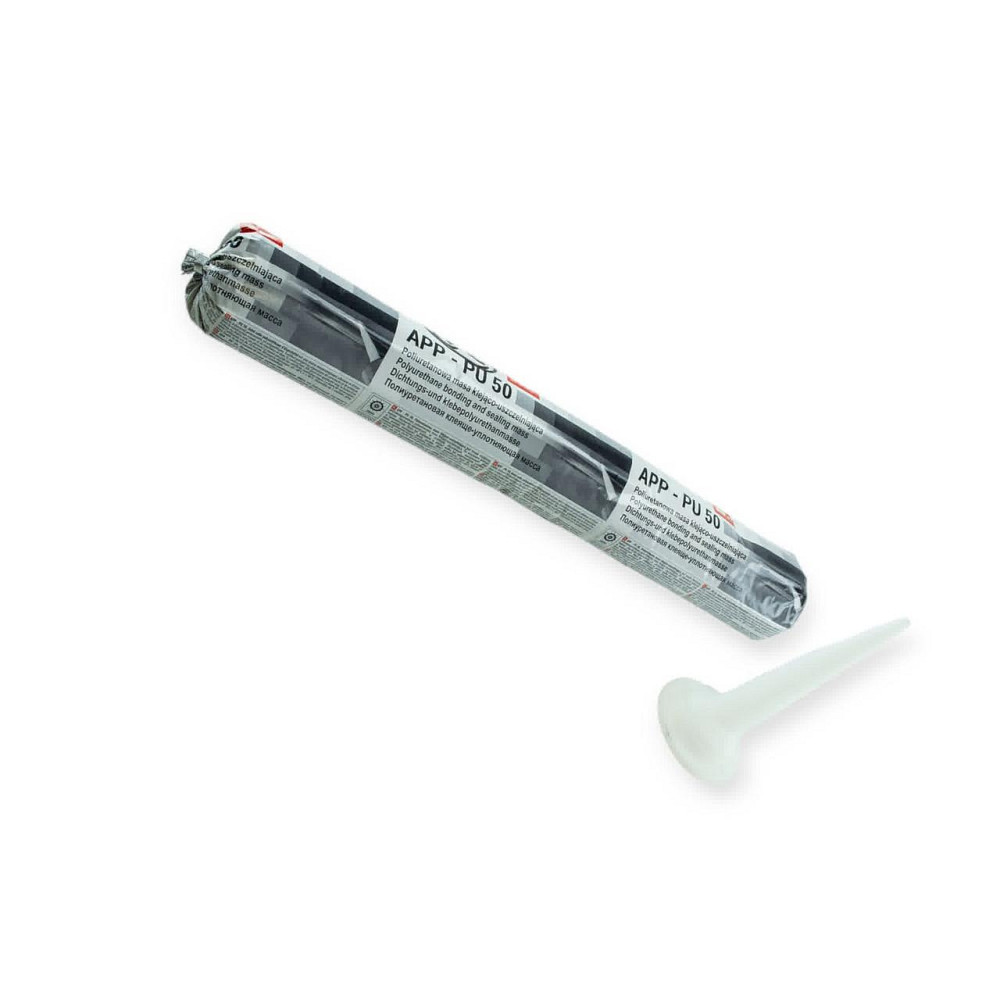 Герметик швів APP PU50 600 мл чорний (ковбаса) Мукачево - фото 1