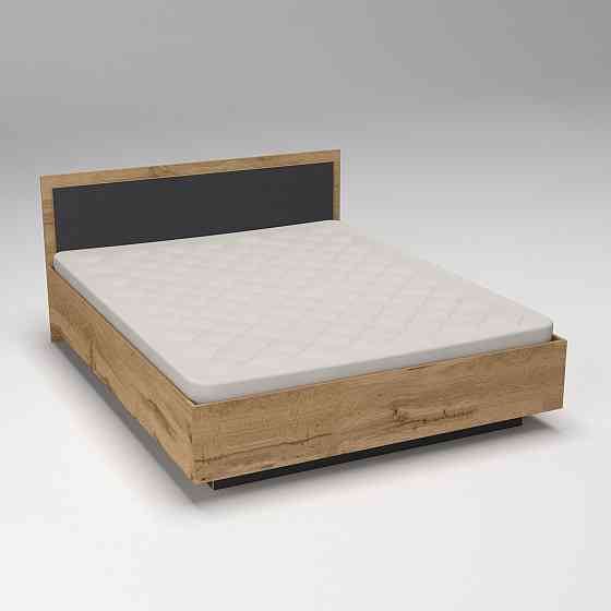 Кровать Кристалл №2 двуспальная, Дуб Аппалачи/Антрацит, 2035х1632х850 Львов