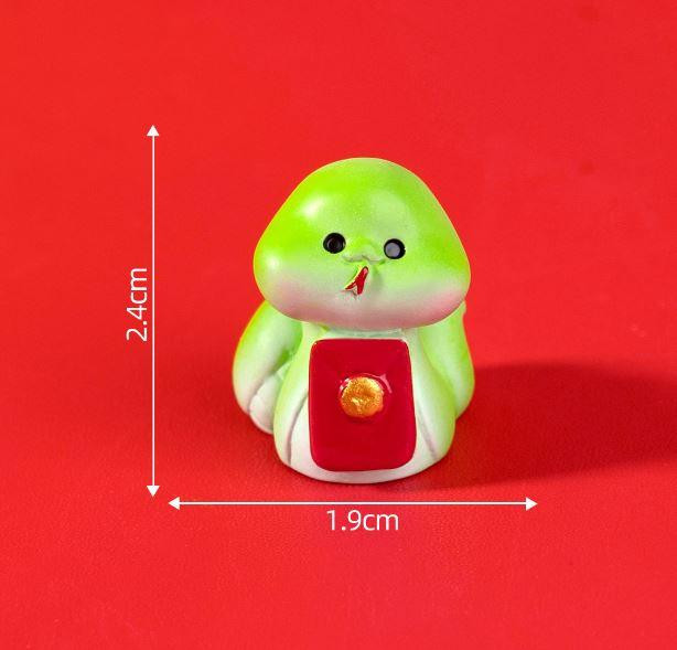 Зелена змія мініатюра 2.4 х 2 см для мінісаду та мікроландшафту No 4 Одеса - фото 1