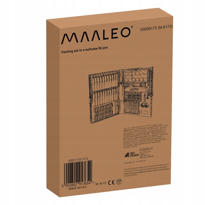 Набір для малювання з 86 елементами у валізі: олівці та фломастери Maaleo (9173) Нововолинськ - фото 7