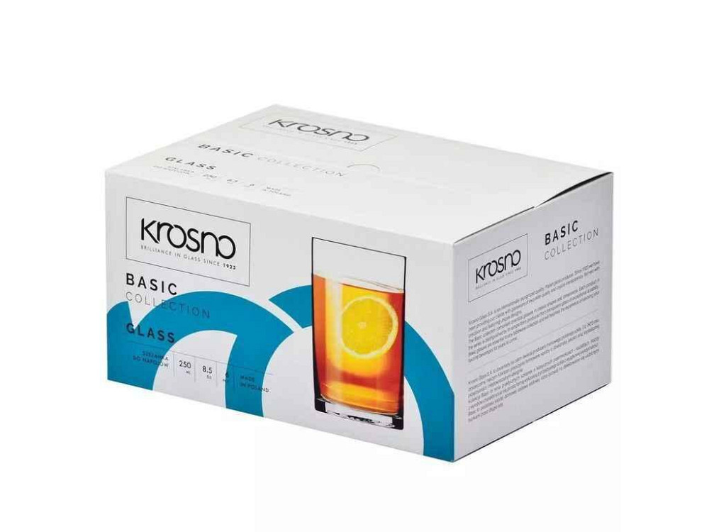Набір склянок високих 250мл 6шт BASIC ТМ KROSNO Solmir Київ - фото 1