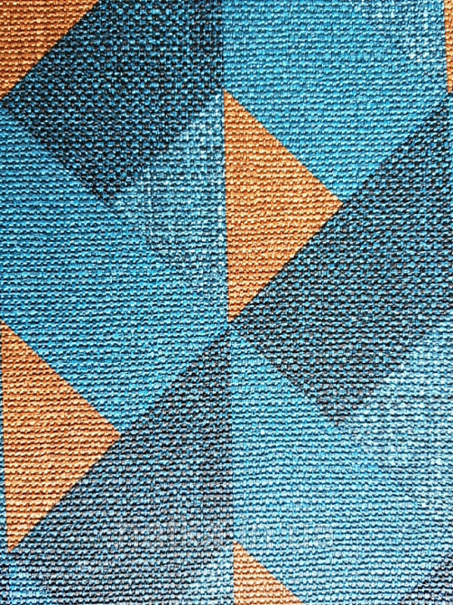 Шпалери вінілові на флізелін Sirpi AltaGamma Home 3 геометрія трикутники бірюзові сині коричневі яскраві 3д Київ - фото 4