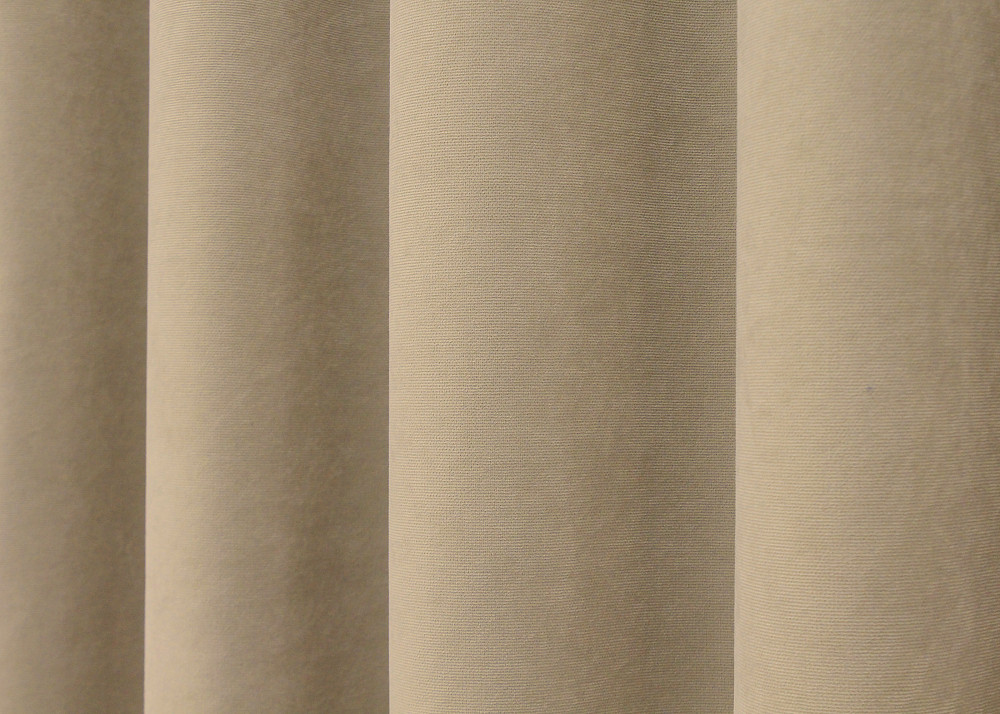 Комплект готовых штор VR-Textil Микровелюр Petek YL № 1800ш Бежевый 140х290 см 2 шт (39-0072) Киев - изображение 7