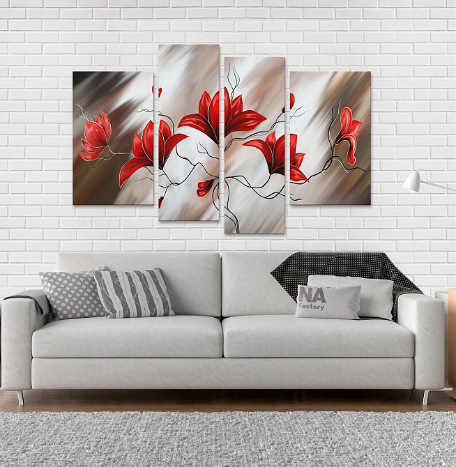 Модульная картина Абстракция Магнолия Art-115_4 Киев - изображение 2