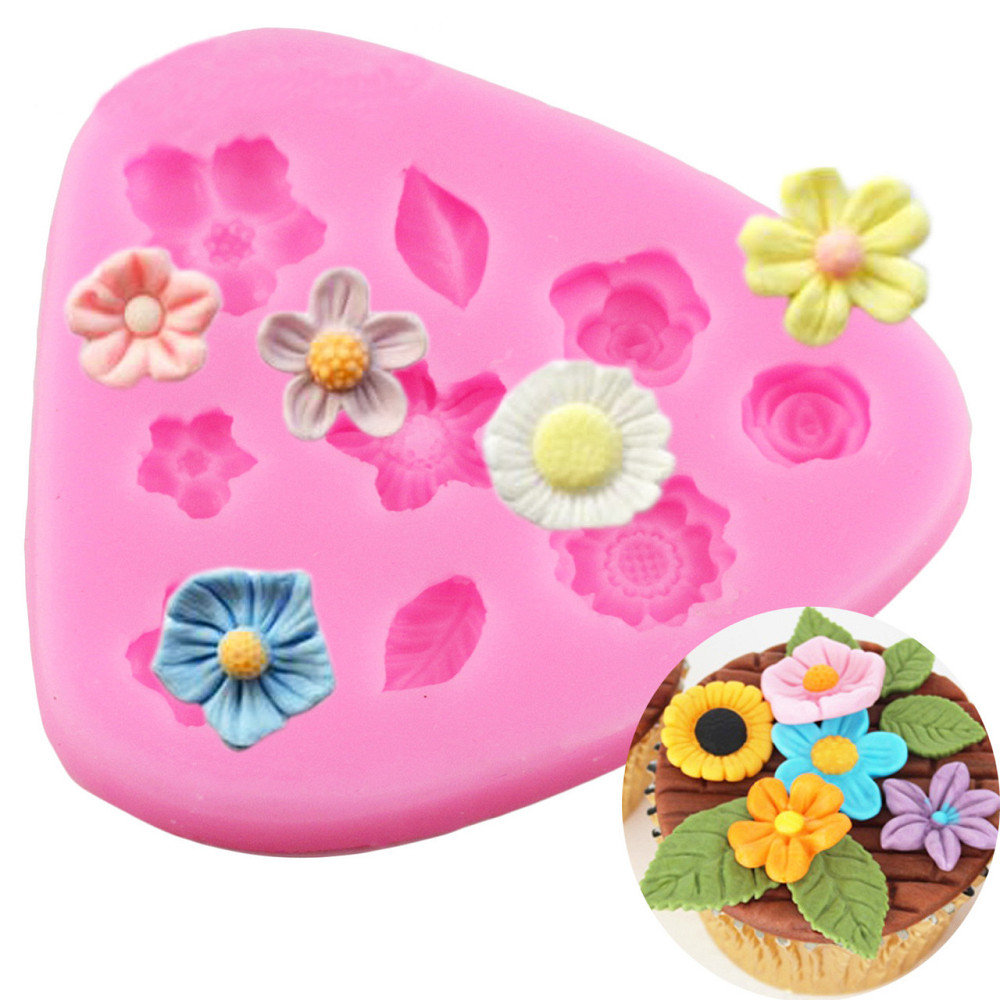 Молд маленький Квіточки 80 на 75 мм рожевий Київ - фото 8