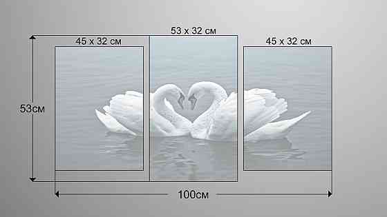 Модульна картина Лебеді Art-112_3 Київ