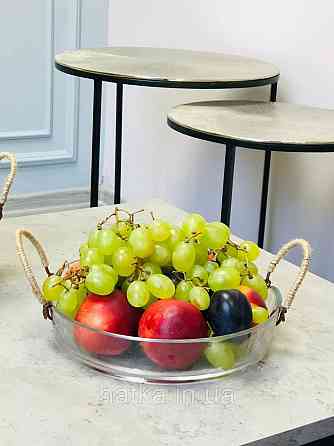 Фруктовниця цукерниця салатниця "Накамура" h-5 см d-22,3 см скляна Київ
