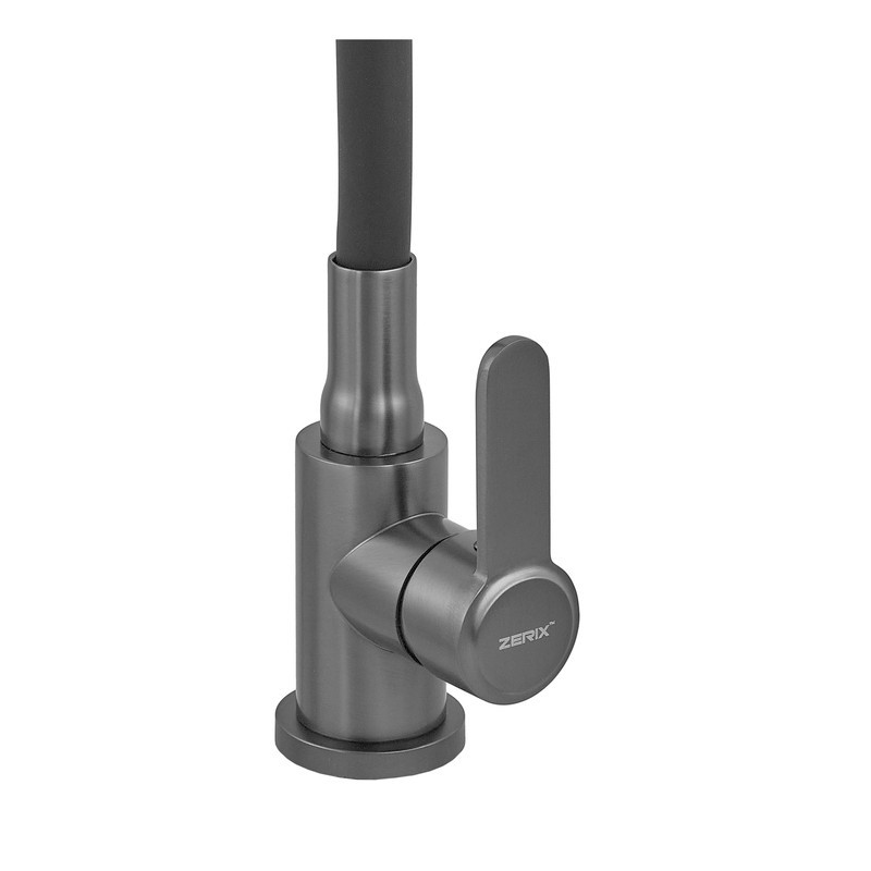 Змішувач для кухнi Zerix Eza-011-T Graphite Refl.Black (колір графіт+силіконовий вилив чорний) (ZX6145)   ( 21070 ) Харьков - изображение 7