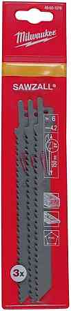 Полотно для шабельної пили MILWAUKEE, 150мм/ крок зуба 4,2мм, (3шт), (деревина, пластик) Одесса