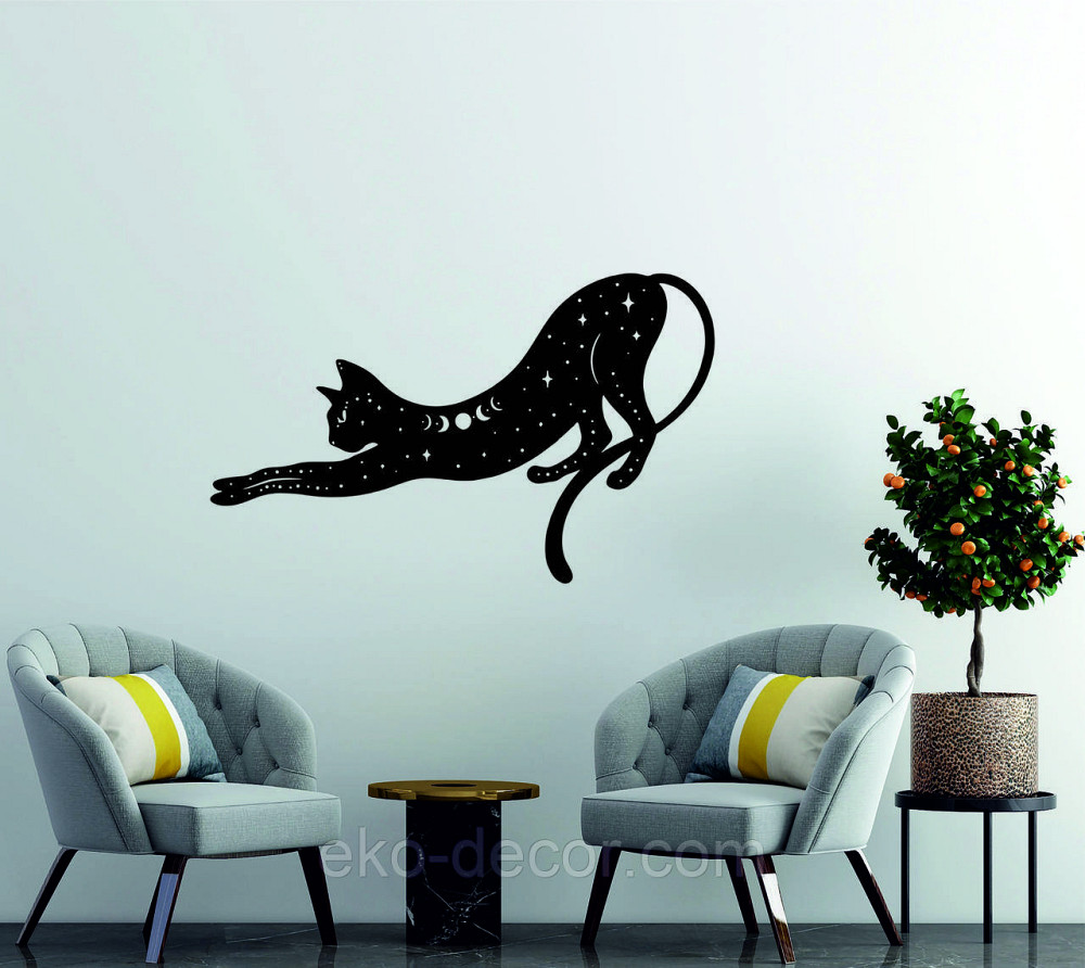 Декоративне настінне 3D Панно «Кіт» Декор на стіну з об'ємом Київ - фото 10