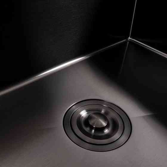 Кухонна мийка PVD чорна 65*45 Valeso Handmade (сифон круглий, 3,0/0,8) Коломия