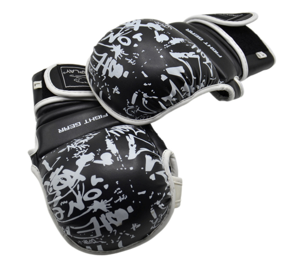 Рукавички для єдиноборств PowerPlay 3092 Чорні-Білі S Каменское - изображение 8