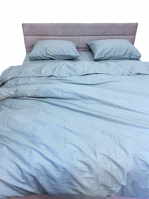 Ecotton Підковдра на блискавці Ecotton двоспальний 180х215 см сатин із бавовни однотонний блаки Киев - изображение 2