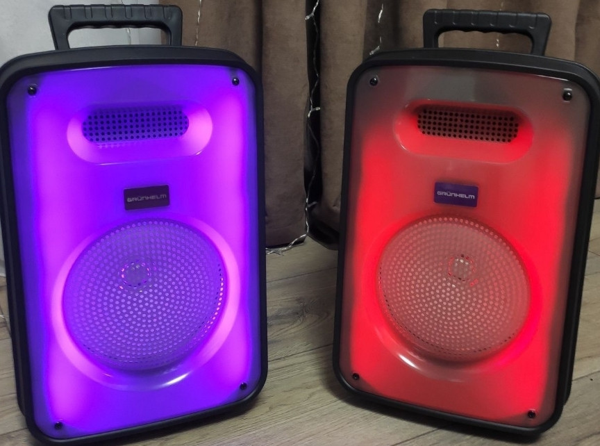 Стерео акустика GW-818BM из двух колонок с функцией TWS/караоке. Киев - изображение 1