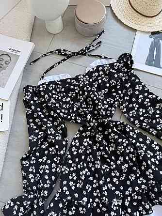 Женское стильное мини-платье  штапель, софт Одесса