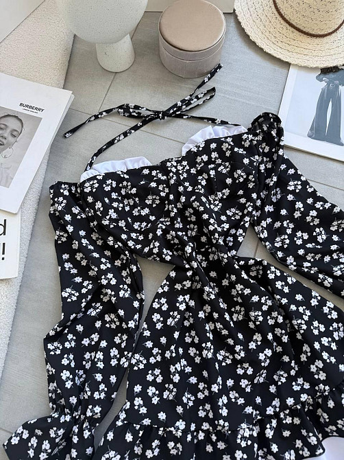 Жіноча стильна романтична міні сукня  штапель, софт Одеса - фото 2