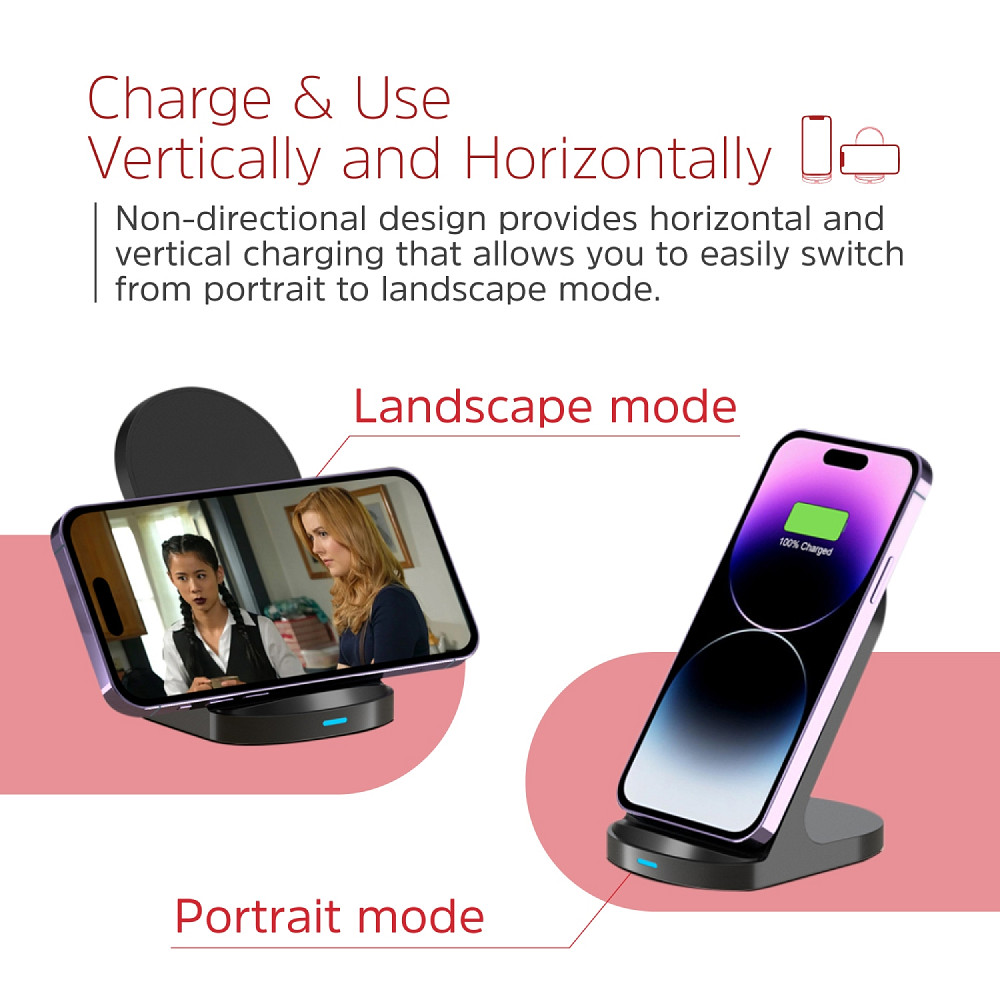 Зарядний пристрій Wireless Energizer WCP108 QI 15W чорний Винница - изображение 3