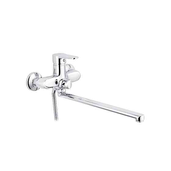 Змішувач для ванни Kroner KRM Elbe - C071 з душовим гарнітуром, хром Київ