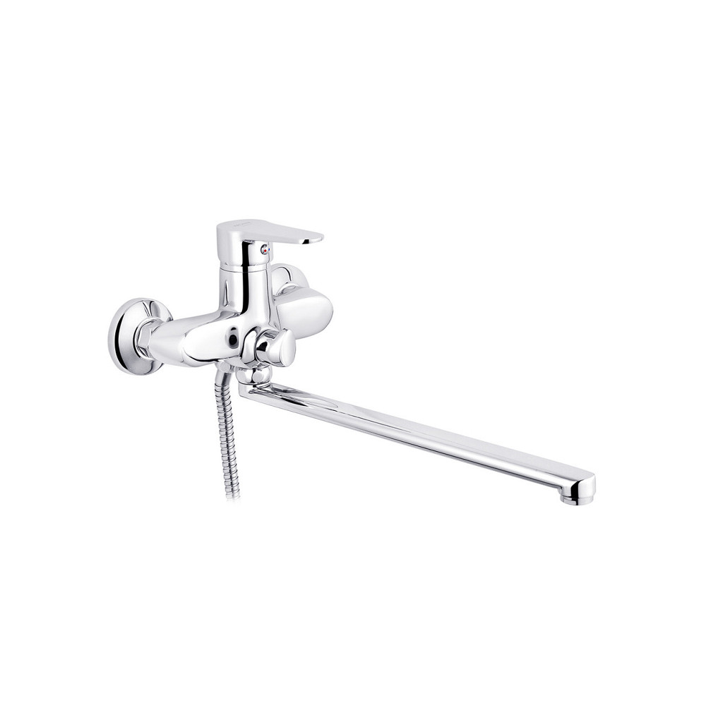 Змішувач для ванни Kroner KRM Elbe - C071 з душовим гарнітуром, хром Київ - фото 1