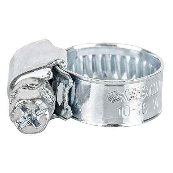 Хомут черв'ячний оцинкований 9 мм D10-16мм 25шт SIGMA (2511011) Київ