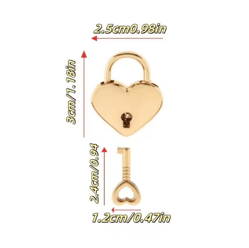 Набір підвісок замок і ключ серце золотисті металеві 3 шт Київ - фото 2