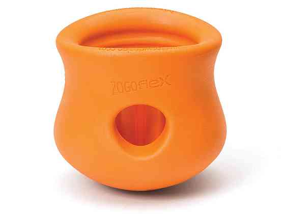 Игрушка головоломка для собак с тайником для лакомств West Paw Toppl Treat Toy Large (Вест Пав Топпи) Большой - 10 см., Оранжевый Запорожье