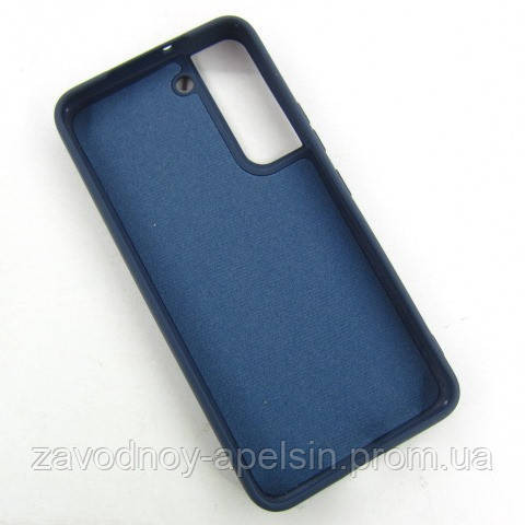 Samsung S22 S901 Чохол мікрофібра Silicone Cover (синій) Одеса - фото 3