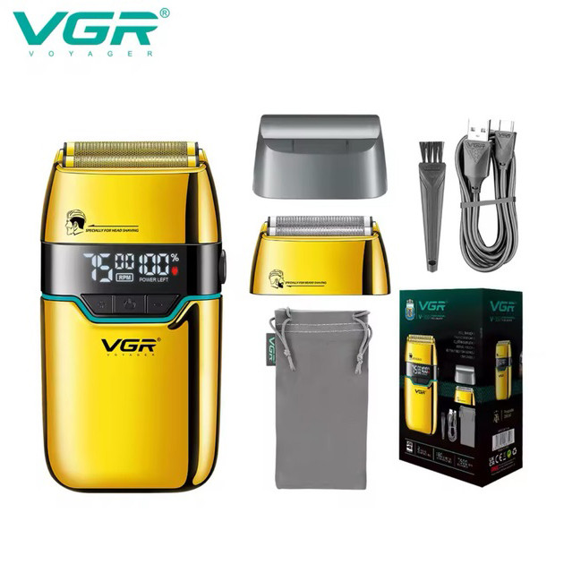 Чоловіча електрична акумуляторна електробритва VGR, Бездротова електробритва для бороди AQ-23 Львів - фото 13