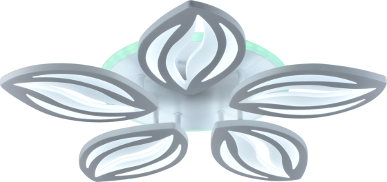 Люстра стельова світлодіодна VALESO 5 плафонів LED 64W RGB Білий Метал Акрил LI8515/5 Коломия