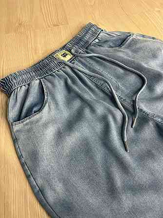 Джинси жіночі Immet 5606-8602 палаццо талія на резинці тенсель блакитні, блакитний, 33, 33, 90 см, 119 см Київ