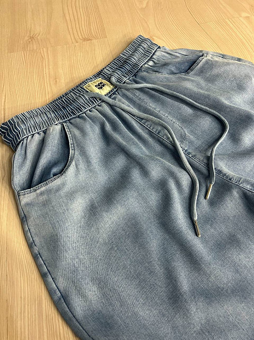 Джинси жіночі Immet 5606-8602 палаццо талія на резинці тенсель блакитні, блакитний, 33, 33, 90 см, 119 см Київ - фото 2