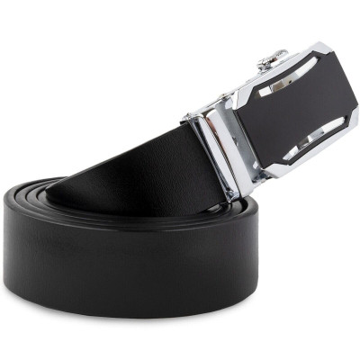 Ремень Vintage Мужской с черной вставкой на пряжке Черный (20255) Винница - изображение 5