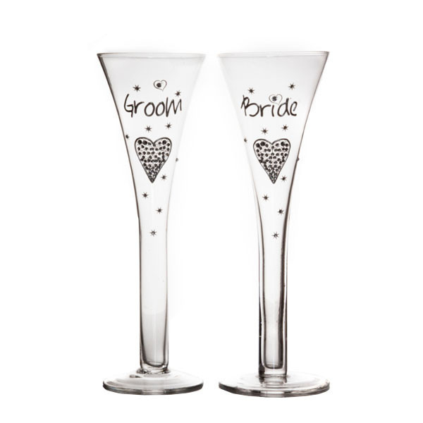 Весільні келихи "Женя і наречена" у подарунковому пакованні 300 мл Рівне - фото 1